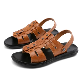 

shoe 39 sandalhas men rubber big gladiator sandales mountain roman geta couro piel male praia on em casual para masculina flat