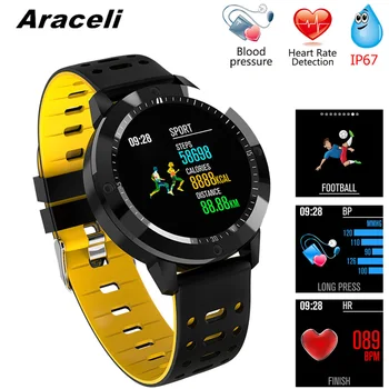 

CF58 Smart Watch Tempered Glass Fitness Blood Pressure Tracker Heart Rate Monitor Sports SmartWatch Men Women CF58 Smart Watch