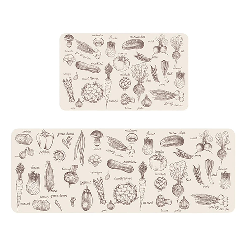 RFWCAK Kitchen Carpets PVC Leather Floor Mats Large Floor Carpets Doormat Bedroom Tatami Waterproof Oilproof Tapete Kitchen Rugs