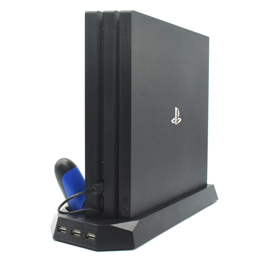 PS4 Pro вертикальная подставка с 2 контроллером Зарядное устройство Док-станция охлаждающий вентилятор 3 концентратор для sony Playstation 4 PS 4 Pro консоль
