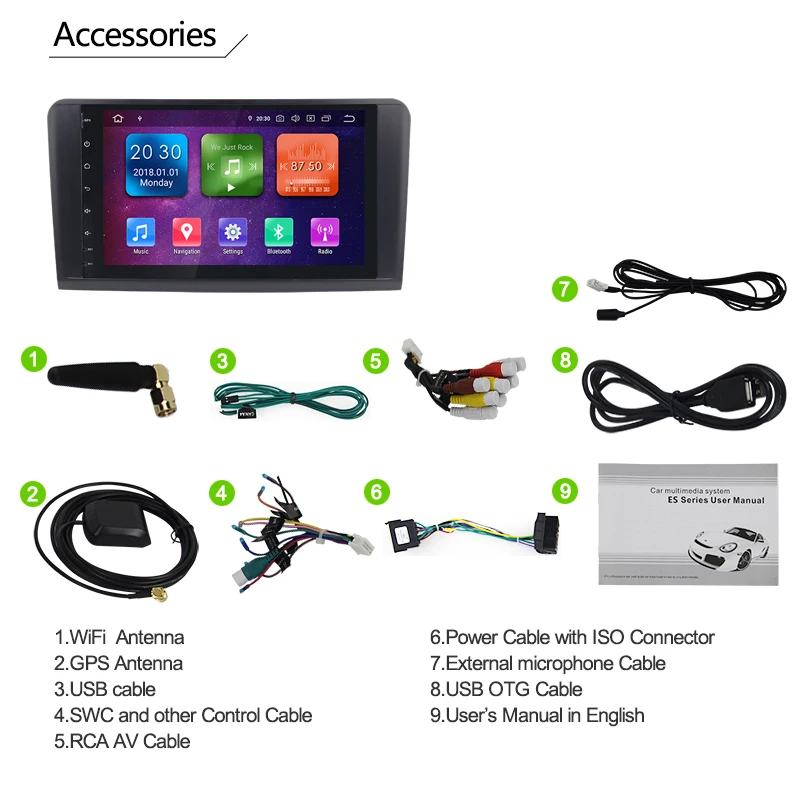 Android 9,0 4G 64G Автомобильный gps для Mercedes Benz ML GL W164 ML350 ML500 GL320 X164 ML280 GL350 GL450 Радио Стерео навигация без DVD