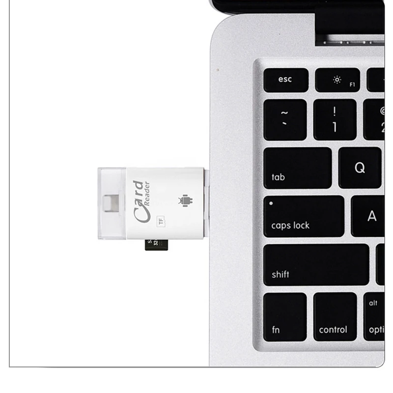 3 в 1 8 pin/Micro-USB/Usb 2,0 считыватель карт памяти Sd Otg Micro-Sd/Sdxc/Sdhc Tf для iOS iPhone Android(Micro-USB+ 8Pin+ Sd