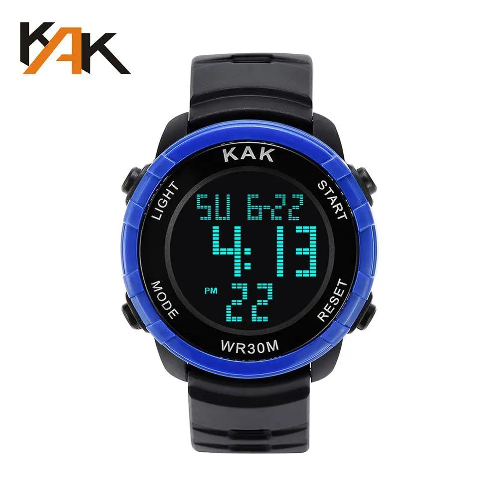 Relojes Para Hombre часы мужские модные электронные часы с цифровым дисплеем в стиле ретро мужские спортивные часы подарок Relogio - Цвет: 028 Blue