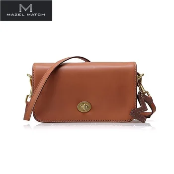 

Chic Brand Designer Genuine Leather Lady Mini Tan Purse Women Small Flap Bag Authentic Cow Skin Female Single Cross Shoulder Bag