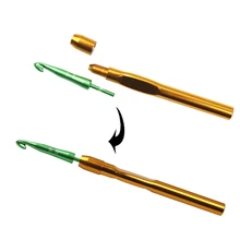 32 шт./компл. глинозем Сменный Набор крючков для Съемная игл для вязания крючком Пряжа свитер иглы Вязание комплект с сумкой в комплекте