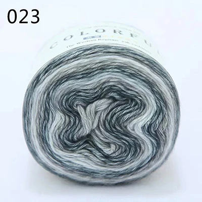 023 Meetee, 5 шт.(1 шт. = 100 г) кашемировая смешанная пряжа, шарф для ручного вязания, шерстяной свитер, кардиган, шелковая пряжа, аксессуары для рукоделия - Цвет: 023