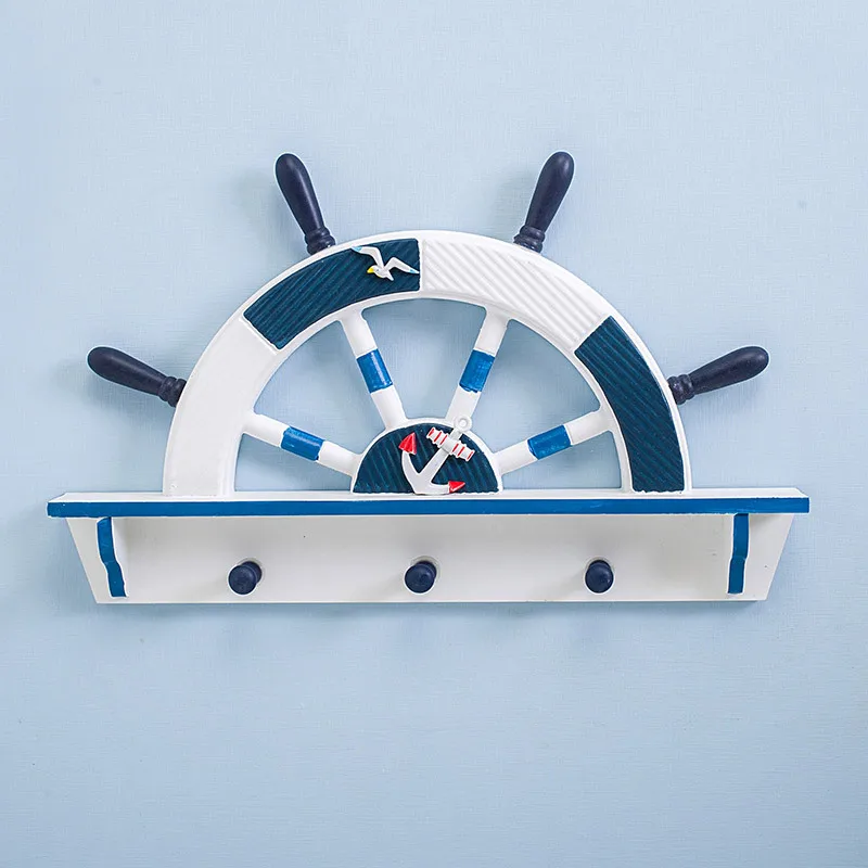 Mediterranean Ship Wheel Shelf for Kids Room babiesdecor.myshopify.com