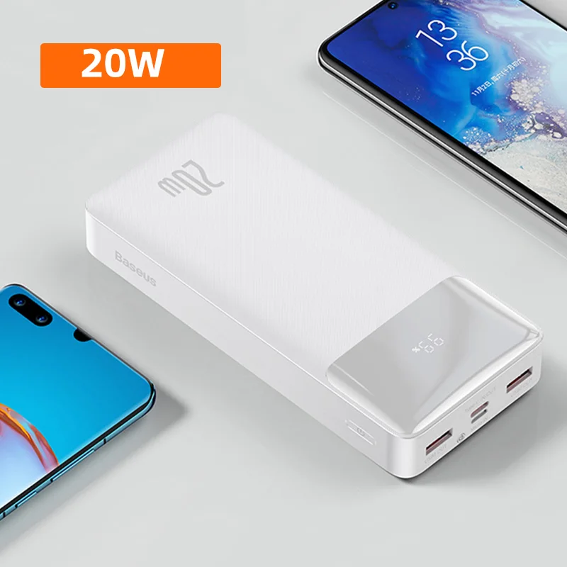 Baseus Power Bank 20000mAh/10000mAh PD Fast Charging Powerbank Portable Battery Charger For iPhone 11 12 Pro Max Xiaomi power bank portable charger Power Bank