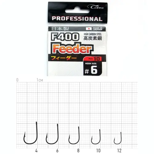 Крючки Cobra Pro FEEDER сер.F400 разм.006 10шт. | Спорт и развлечения