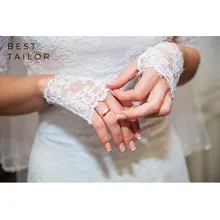 Кружевные свадебные перчатки, аксессуары для свадьбы, свадебные перчатки без пальцев, Короткие наручные аксессуары Gant Femme, свадебные аксессуары