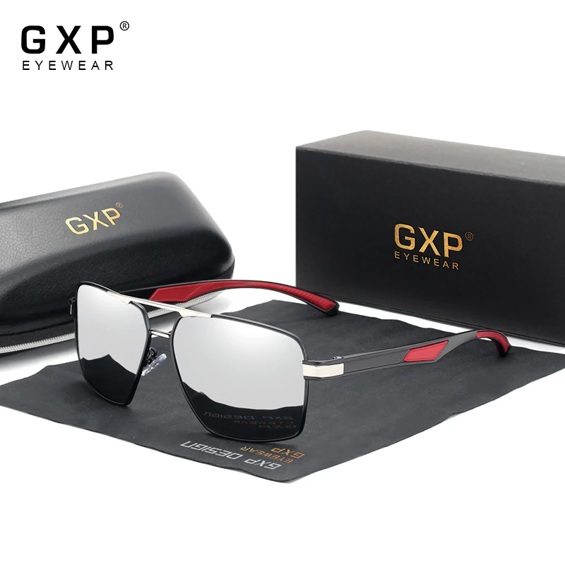 Мужские алюминиевые солнцезащитные очки GXP брендовые дизайнерские с