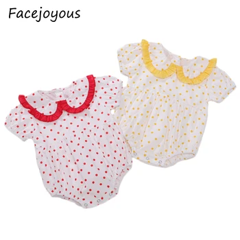

Newborn Toddler Infant Baby Girls Dot Bodysuit One Pieces Jumpsuit Summer Baby Girl Short Sleeve Sunsuit 0-3T