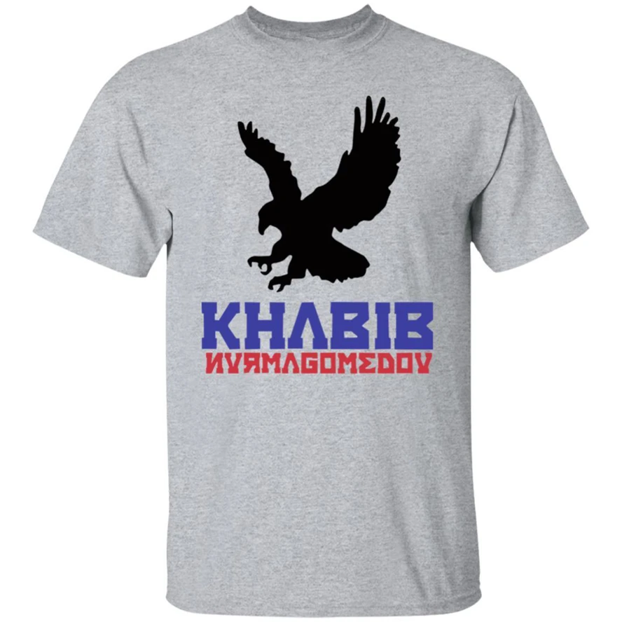 Новый Хабиб нурмагомедов в принтом Орлиных крыльев и с логотипом короткий рукав