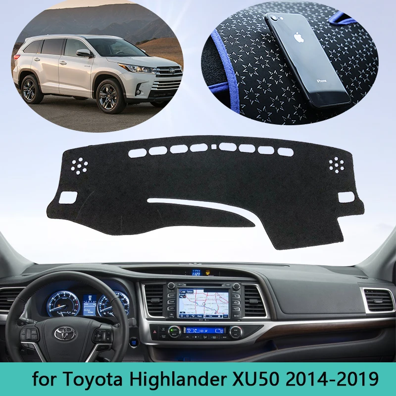 Для Toyota Highlander XU50 Kluger 2014 2015 2016 2017 2018 2019 коврик для приборной панели автомобильные
