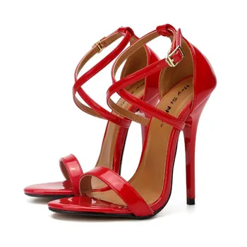 

BBZAI New pattern Europe and America ladies shoes 13CM Nightclub Thin Heels Peep Toe Explosive money Extra large code 37-47 48