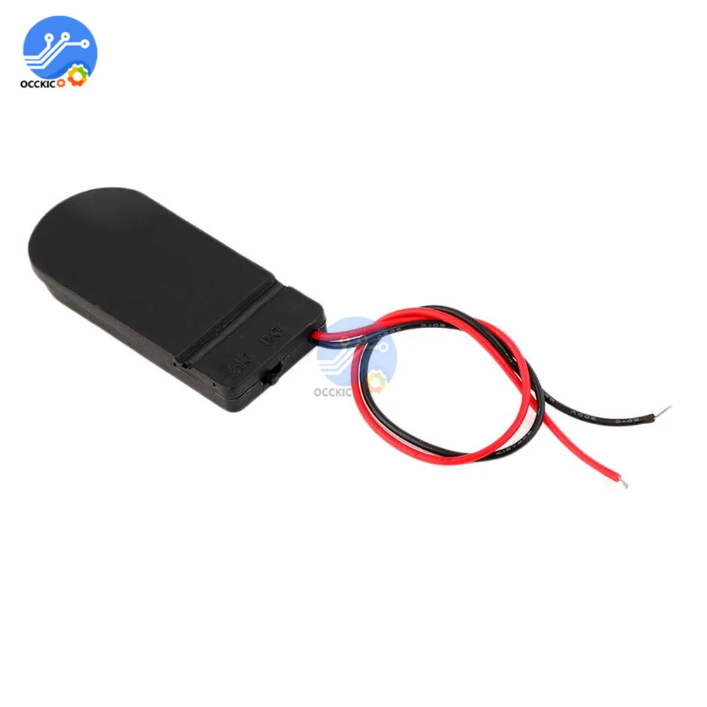 5 шт. черный чехол для монет с кнопками CR2032 6 в|cell battery holder|battery holdercoin cell holder |