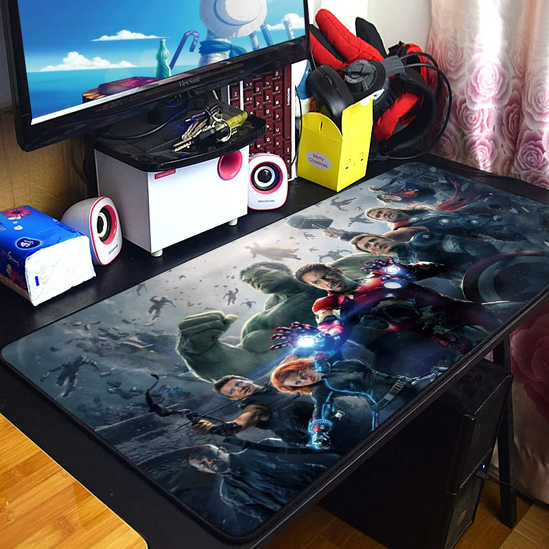  Mouse Pad Gaming Mouse Pad Large Computer Gamer XXL Mousepad Marvel Hero The Avengers Keyboard Wate