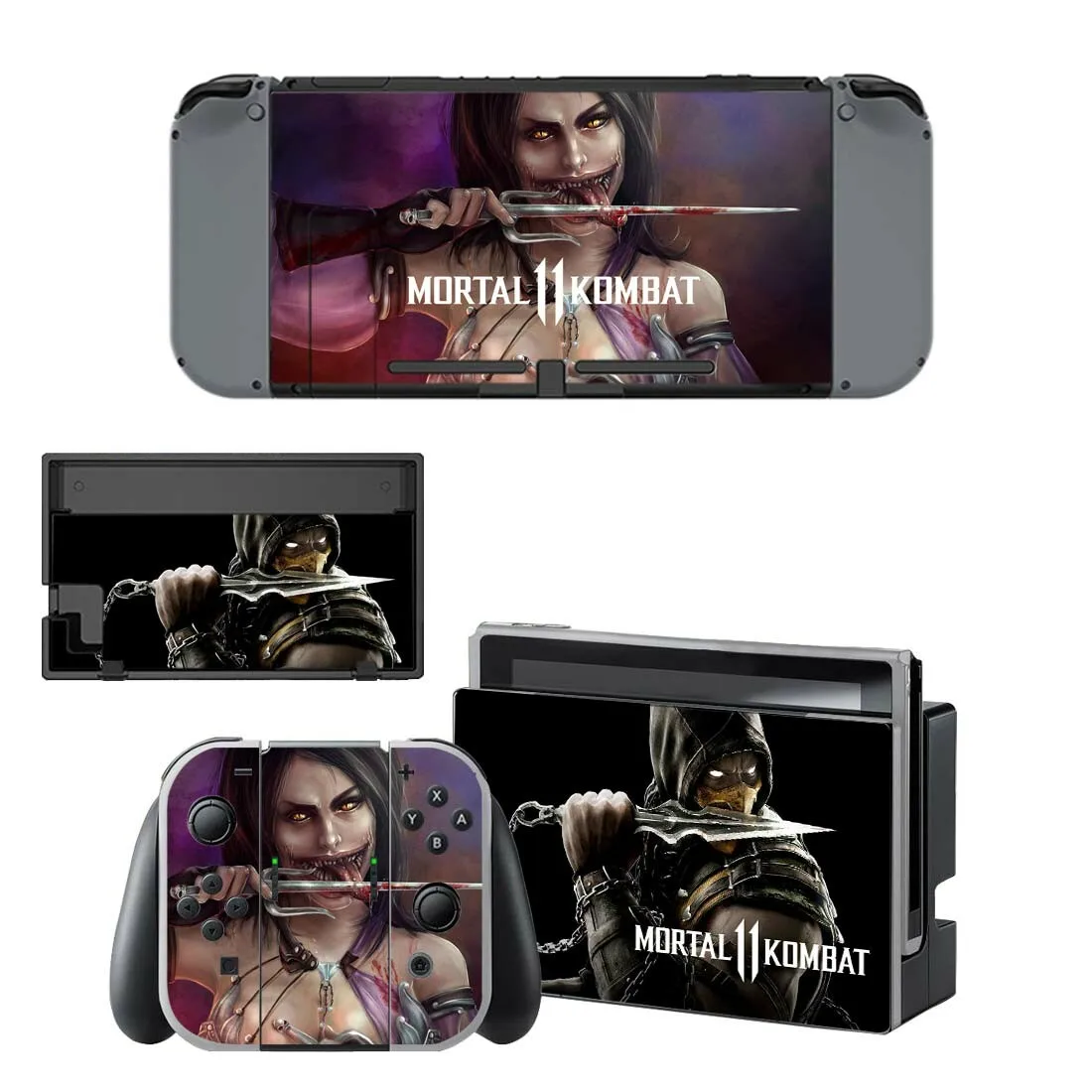 Mmoral Kombat II для nintendo наклейки на выключатель скины для nintendo Switch NS Console Joy-Con контроллеры