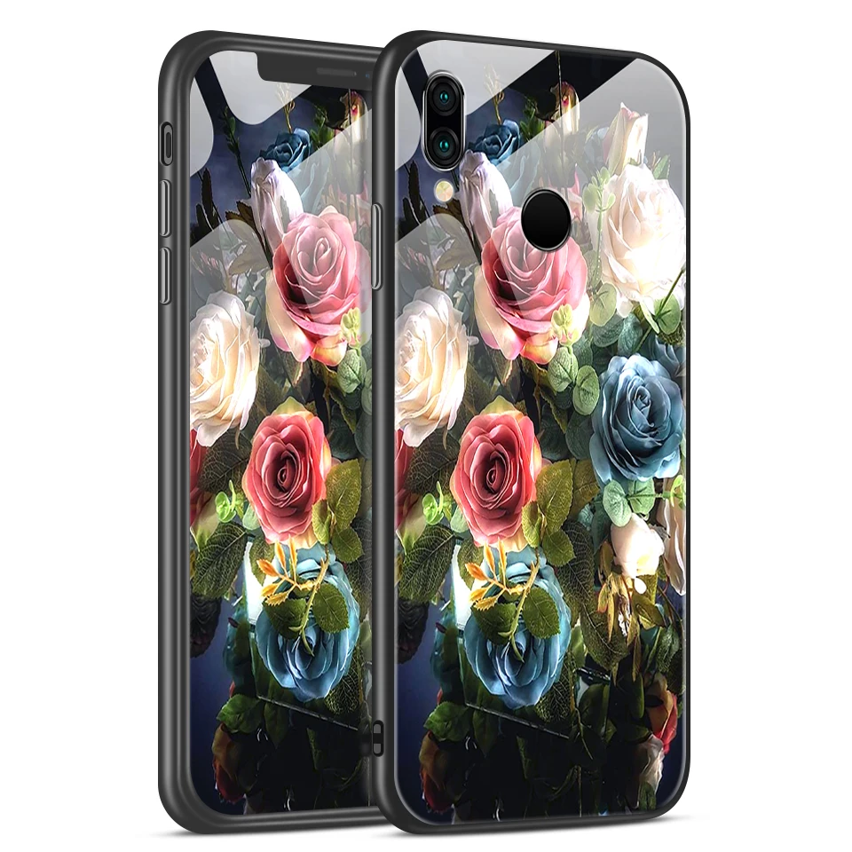 H136 Для huawei P20 Lite Pro Plus TPU Мягкий край задняя крышка из закаленного стекла чехол для телефона huawei P20lite/Nove3e модный жесткий чехол - Цвет: H136