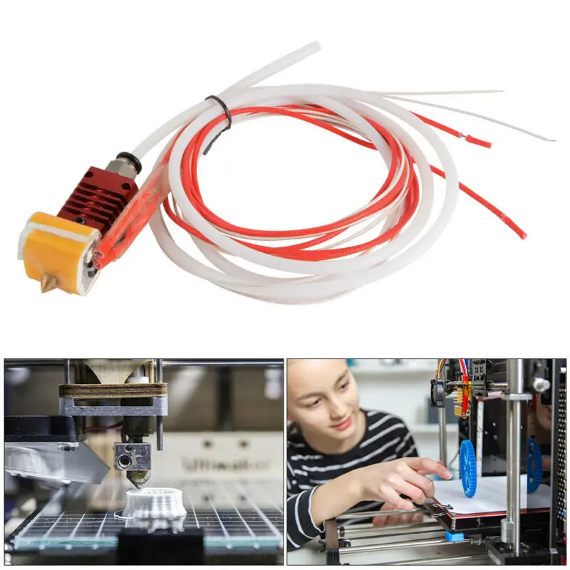 MK8 Extruder All Metal Hot End Kit 0.4mm Nozzle 3D For Printer CR10 CR10S TE1134 durable and practical to use