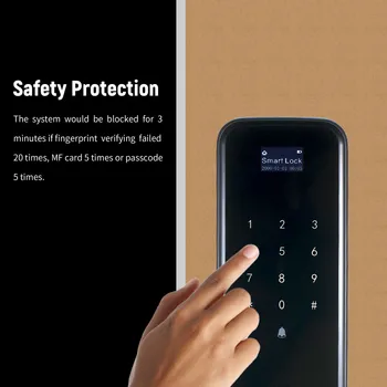 

Smart Electronic Door Lock Keypad Fingerprint Lock Biometric Fingerprint Identification Door Lock for Home Hotel Apartment