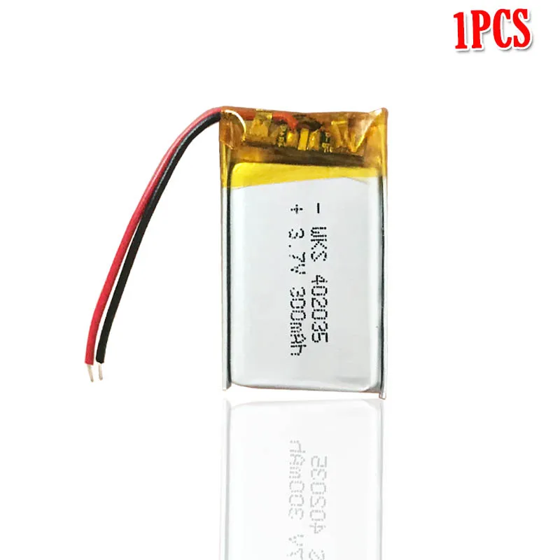 300 мАч 3,7 в 402035 042035 литий-полимерный литий-ионный аккумулятор для MP3 MP4 MP5 батарея Bluetooth гарнитура Lipo cell - Цвет: 1pcs