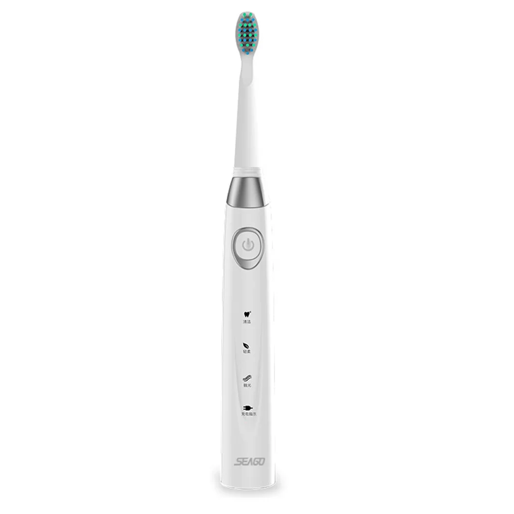 Автоматическая Водонепроницаемая звуковая электрическая зубная щетка перезаряжаемая SEAGO умная зубная щетка электронная зубная щетка для взрослых