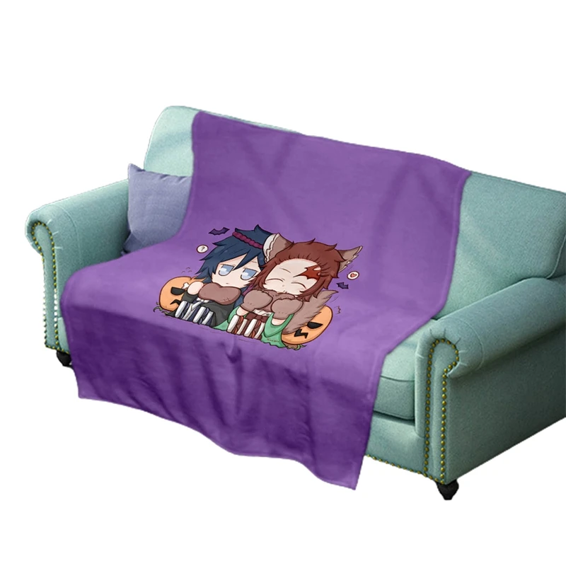 

Demon Slayer Anime Home Textile Demon Slayer Kimetsu No Yaiba Kamado Tanjirou Nezuko Throws Comfortable Sofa Nap Blanket