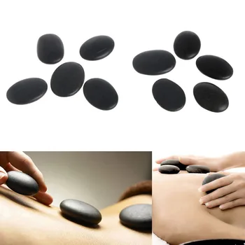 

10pcs Spa Rock Basalt Stone Beauty Stones Massage Lava Natural Stone