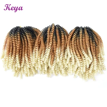 

Spring Twist Crochet Braiding Hair 110g/pack Fluffy Twists Crochet Braid Synthetic Hair Extensions For Black Women