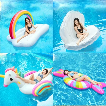 

Inflatable Swimming Ring Giant Flamingo Unicorn Adult Pool Float Mattres Swimming Circle Life Buoy Kid Swimming Water Pool Toys