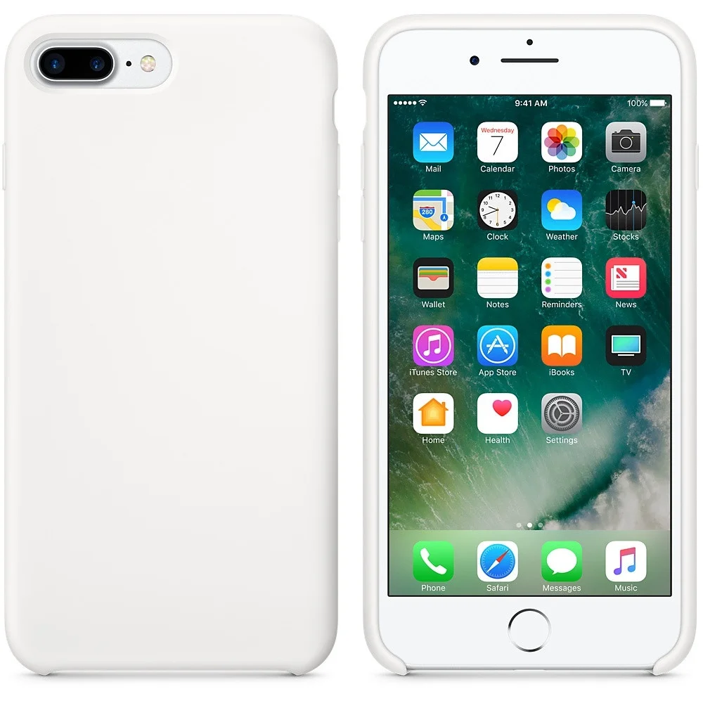 Роскошный официальный силиконовый чехол с логотипом для iPhone 11 pro 6s 7 8Plus 5SE X, Жидкий чехол для Apple iPhone X XS, чехлы для MAX XR - Цвет: White