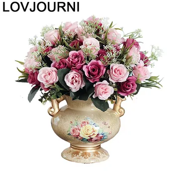 

Gold Para Casa Decoration Home Jarrones Decorativos Moderno Vaso De Flor Teraryum Flower Vase