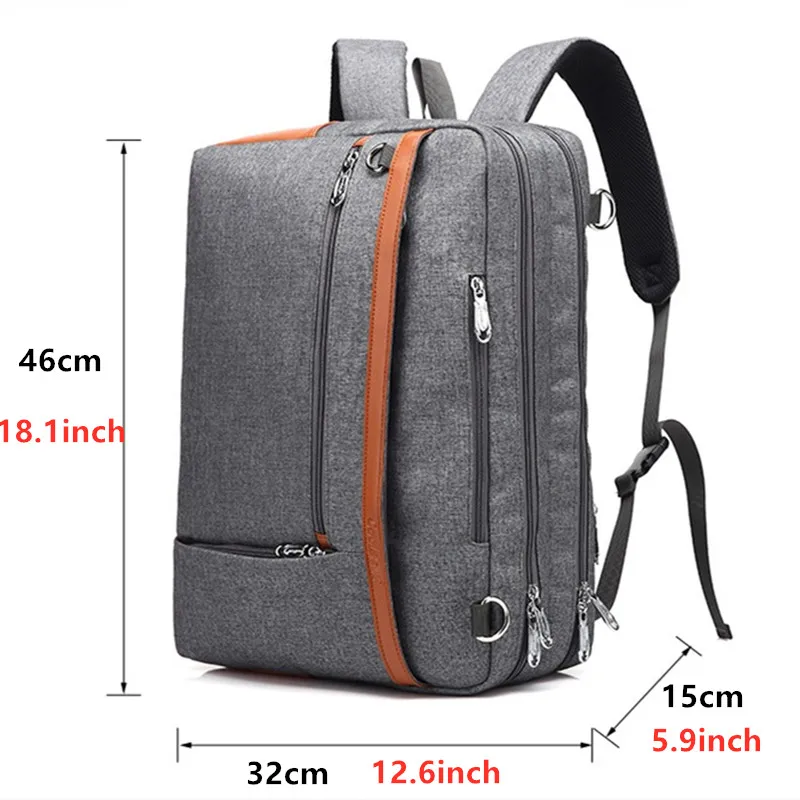 COOLBELL Backpack 17.3inch Laptop Backpack Fashion Travel Business Student Backpack Nylon Waterproof Anti-theft Backpack