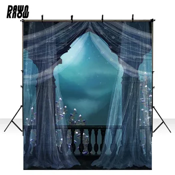 

DAWNKNOW Flower Moonlight Vinyl Photography Background For Baby Gauze Shade Photo Shoot Backdrop For Wedding Photo Studio F2126
