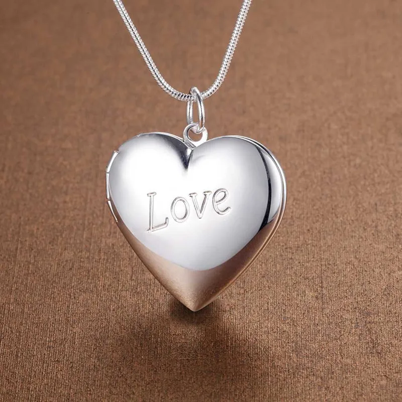Pendant Custom Photo Flower Necklace 925 Silver Romantic Gift For Girlfriend