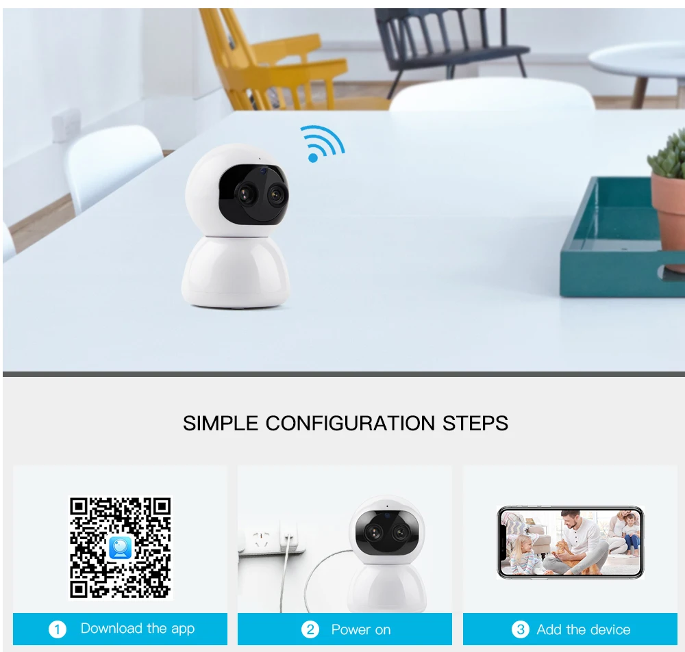 1080P 2.0MP двойной объектив 8X зум камера Wifi автоматическое отслеживание Облако IP камера ночного видения камера безопасности Беспроводная CCTV камера YCC365