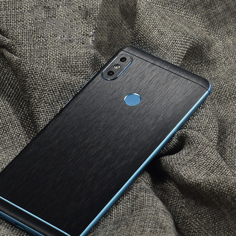 

Dropshipping Metal Wire Drawing Decorative For Xiaomi Redmi Note 5 Pro Note5 Mobile Phone Protector Note 5 Back Film Stickers