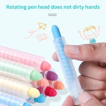

Pavement Learning Drawing Writing School Stationery Office Kids Teacher Dustless Chalk Manual Playground Non Toxic Easy Grab