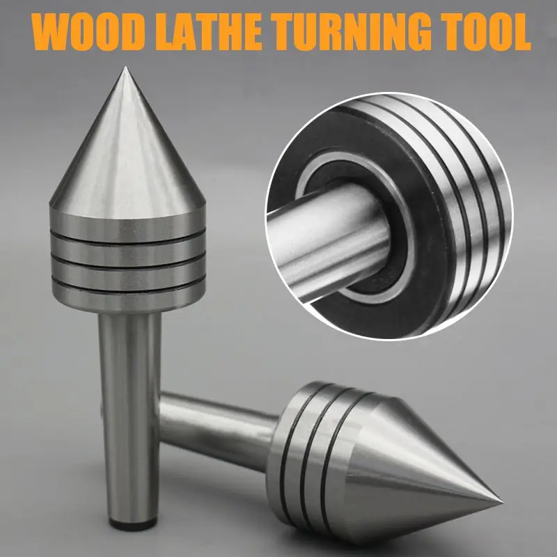 New-MT2 Heavy Duty MT2 Precision Rotary Live Lathe Bearing Tailstock Center For Metal& Wood CNC Turning Tools