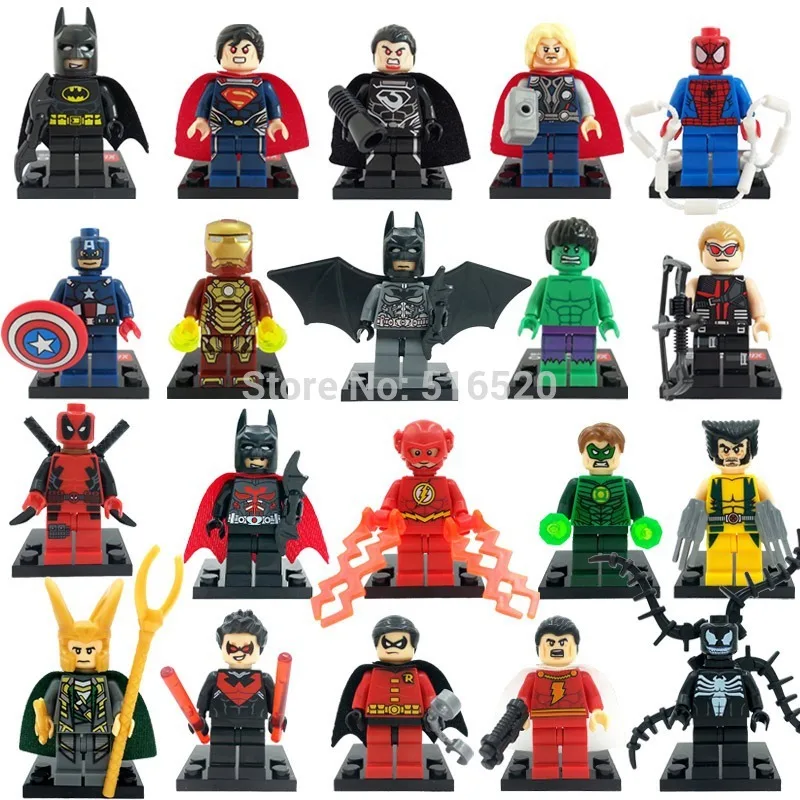 50 шт. фигурка супергероя Killer Croc Hyperion Дэдпул Gambit Deadshot Iceman строительные блоки кирпичи игрушки