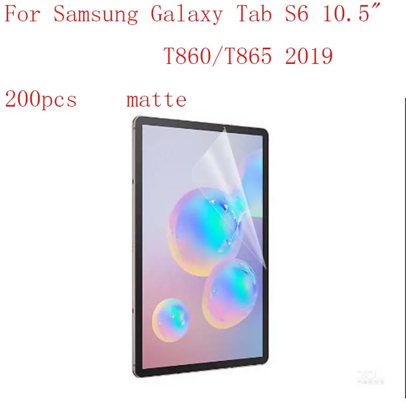 Антибликовый планшет ЖК-пленка протектор экрана для samsung Tab S6 10," T860 9H против царапин без розничной упаковки 200 шт./партия