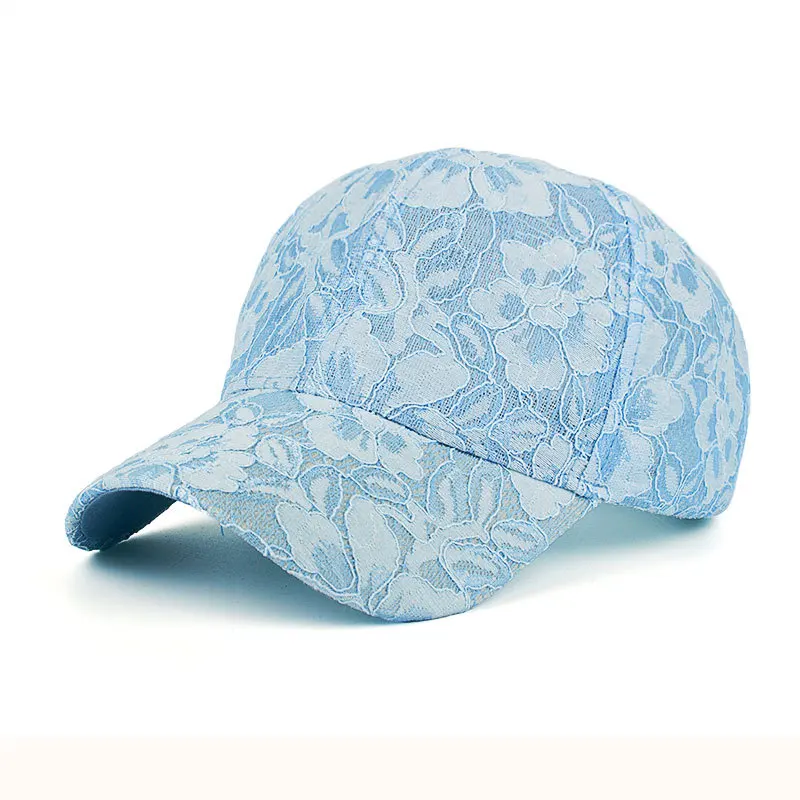 T088-4 Dilidala Ladies Embroidery Baseball Cap Fashion Casual Outdoor Leisure Cap Korean Solid Lace Flower Sun Hat Baseball Cap Women - Цвет: T088-4