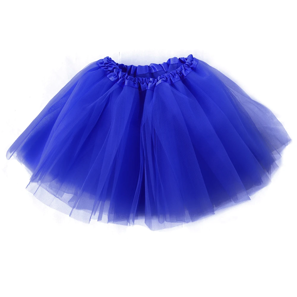 Kid Royalblue Юбка для мамы и дочки; Радужная фатиновая юбка; Карнавальная юбка-американка; сетчатая мини-юбка-пачка; яркие цвета; модная детская одежда - Цвет: Kid Royalblue