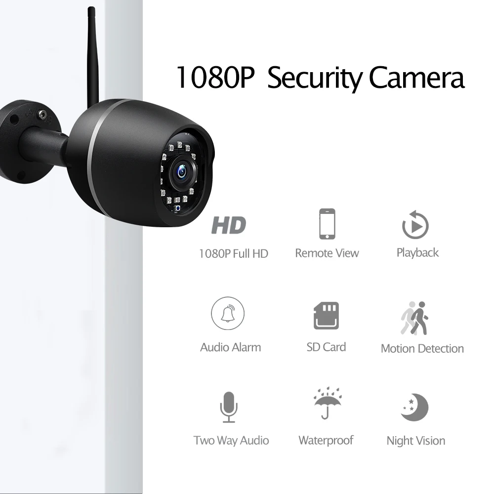 HISMAHO 1080P HD IP камера беспроводная уличная металлическая оболочка камера безопасности P2P CCTV камера наблюдения ночное видение двухстороннее аудио