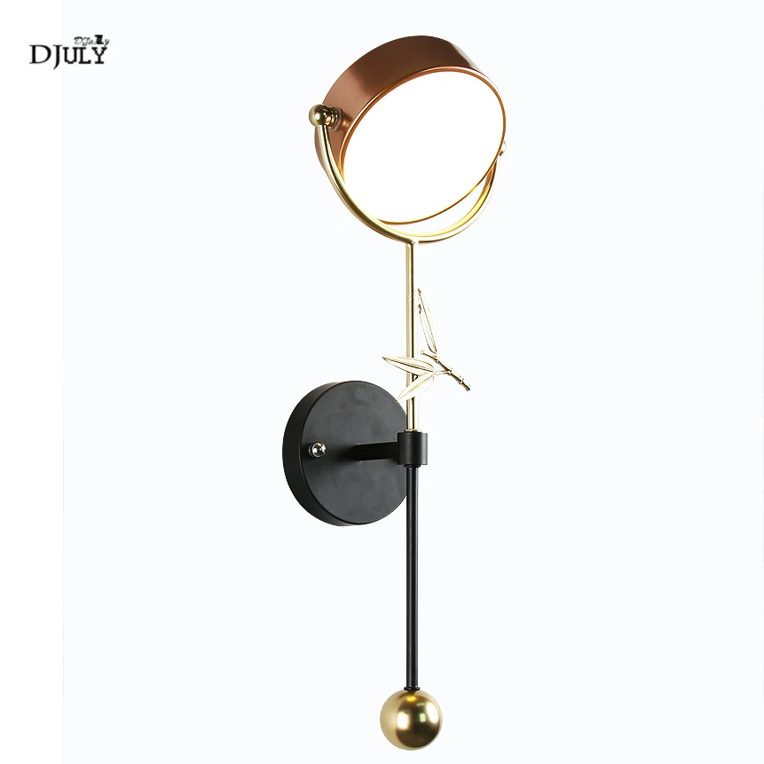 

postmodern designer Angle adjustable wall lamp for villa bedroom mirror study home deco luxury living room lights indoor fixture