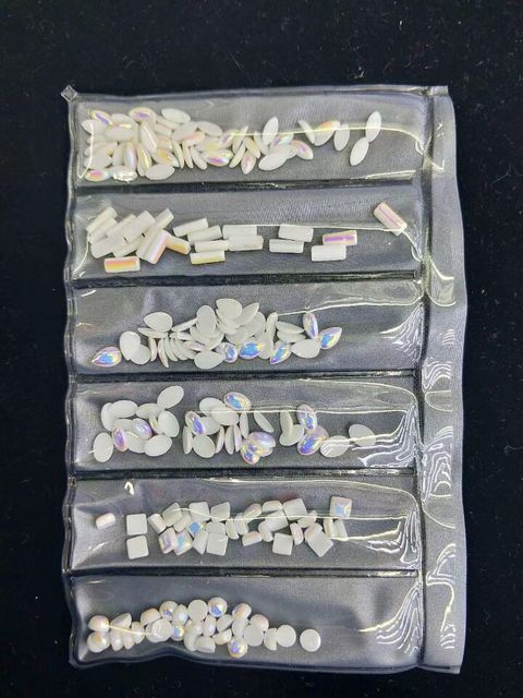Colors Nail Rhinestones 1 Pack 1 Bag about 1440 PCS Mixed Size Round Flat-back AB Crystal/Rhinestone