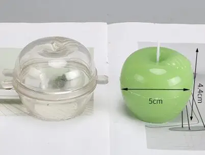 candle mold2 DIY Яблоко Форма мыло Шоколад свеча формы маленький размер свеча в виде яблока формы Руководство Милый Кандель делая прессформы lz35 - Цвет: candle mold2