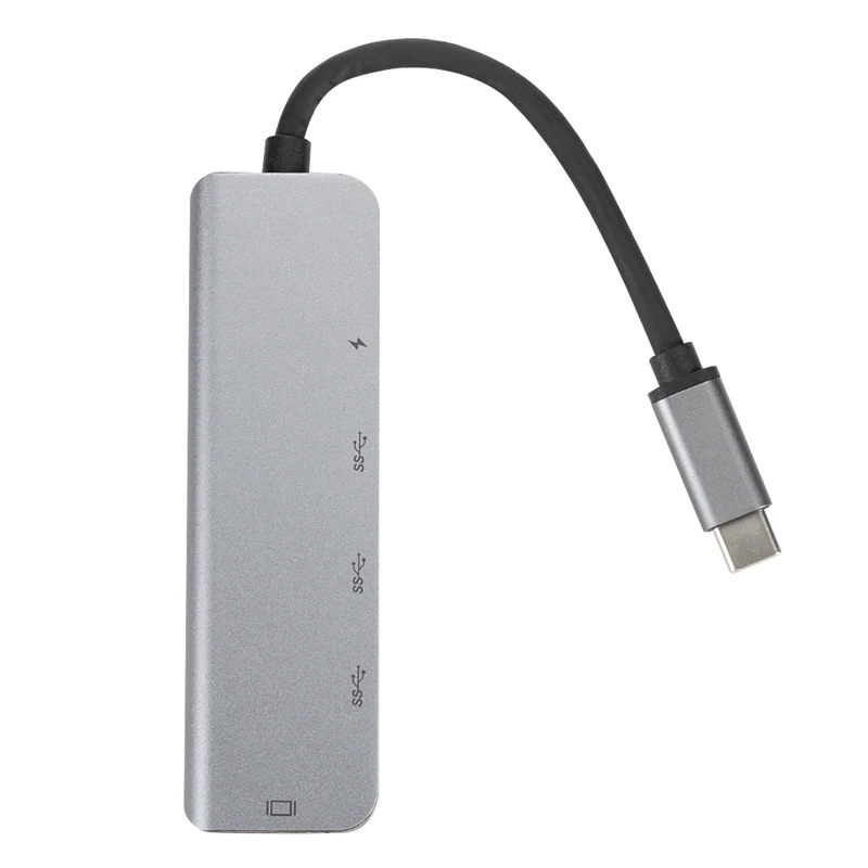 ABGN Горячая-5 в 1 USB-C концентратор тип C до 4K HDMI адаптер с 2 USB 3,0 PD зарядный порт адаптер для MacBook Pro