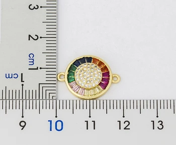 

V-302 Design Copper Cubic Zircon Adjustable Colorful Bracelet For Women Girls Rainbow Jewelry Best Birthday Party Wedding Gift